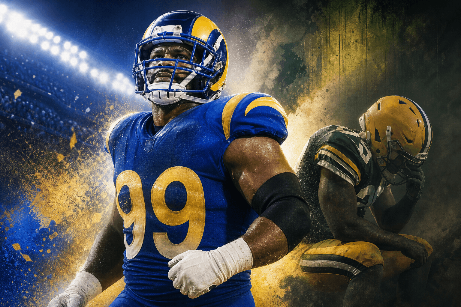 Aaron Donald is on the Rams 53, and Josh Jacobs is on the commissioner's exempt list cover
