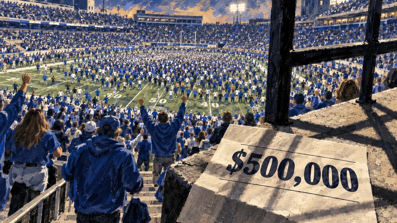 Kentucky owes LSU $500,000 after field-storming fine cover