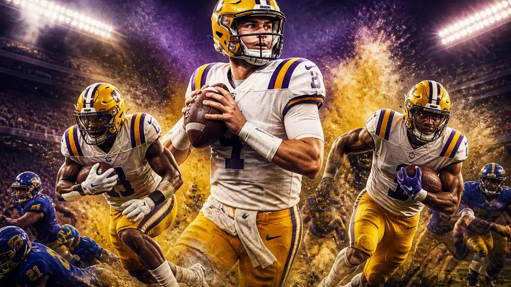 LSU piles up 731 yards in 63–14 win over McNeese cover