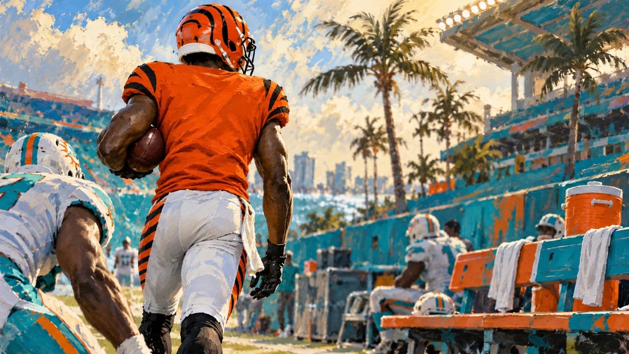 Burrow throws four touchdowns as Bengals hold off Dolphins, 31-24 cover