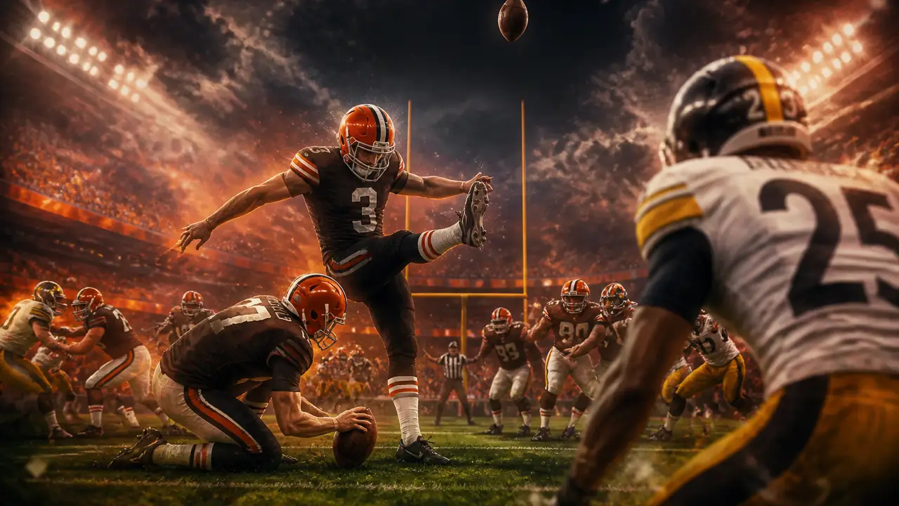 Szmyt's 56-yard field goal lifts Browns past Steelers 27–24 cover