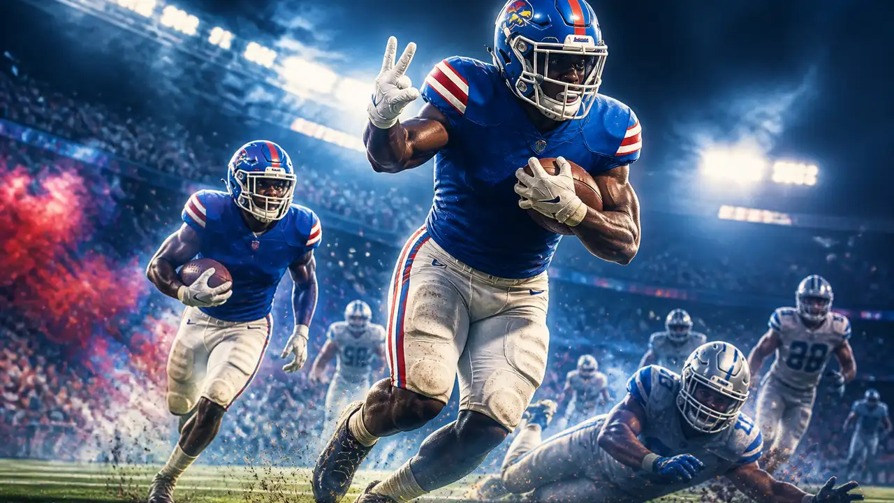Edwards scores three times as Kansas shuts out Middle Tennessee 55–0 cover