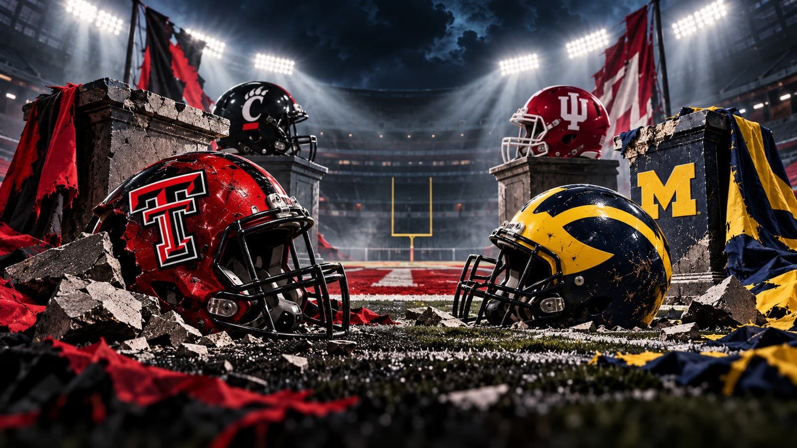 Texas Tech's unbeaten run ends and Michigan can't find the end zone in Saturday's noon window cover
