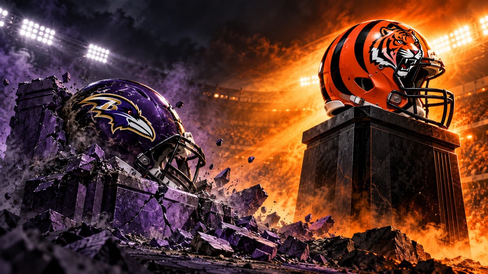 The Ravens lead 13-0 at halftime and lose 35-13 to the Bengals, their 10th blown double-digit lead since 2022 cover