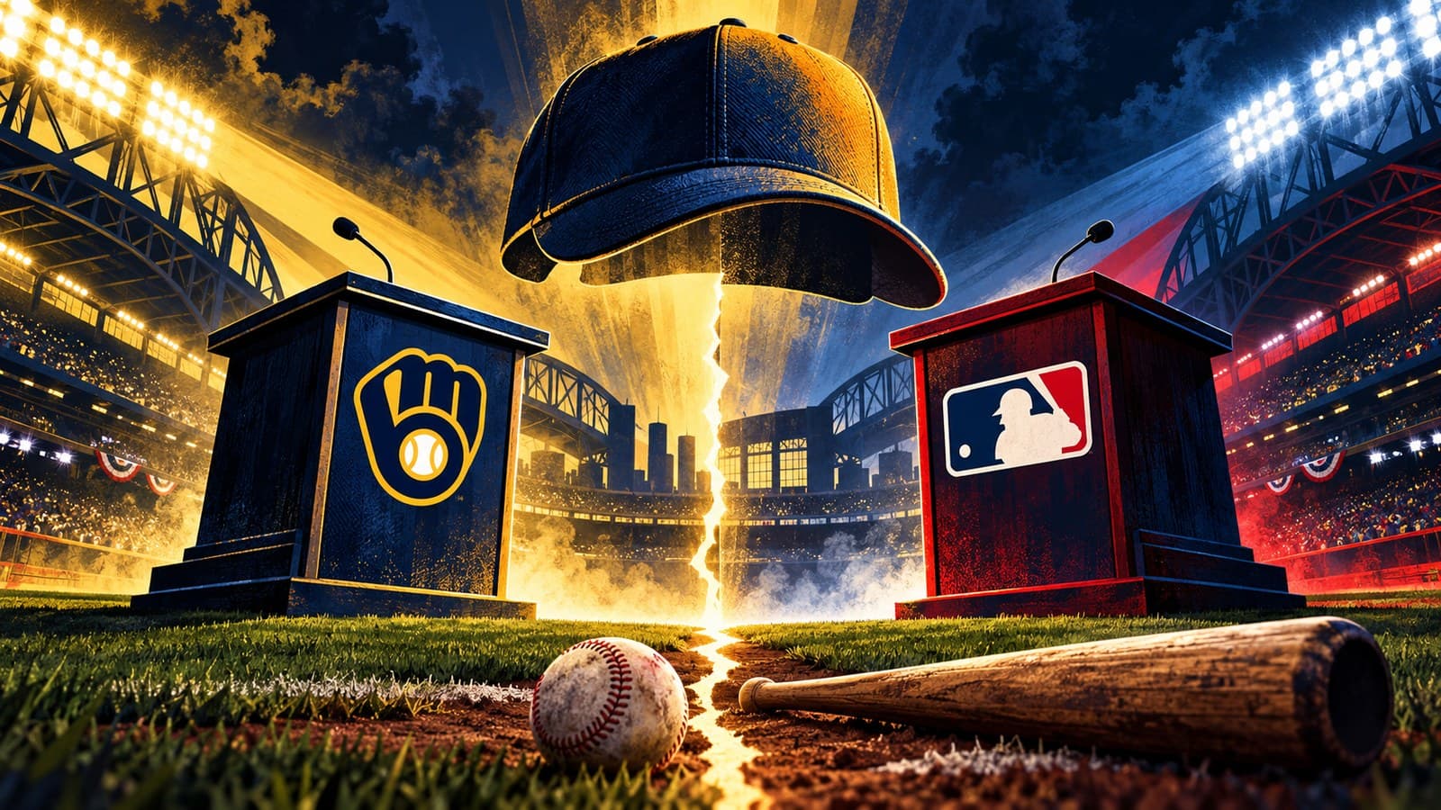 Manfred says the Brewers' first World Series in 44 years is more proof MLB needs a salary cap cover