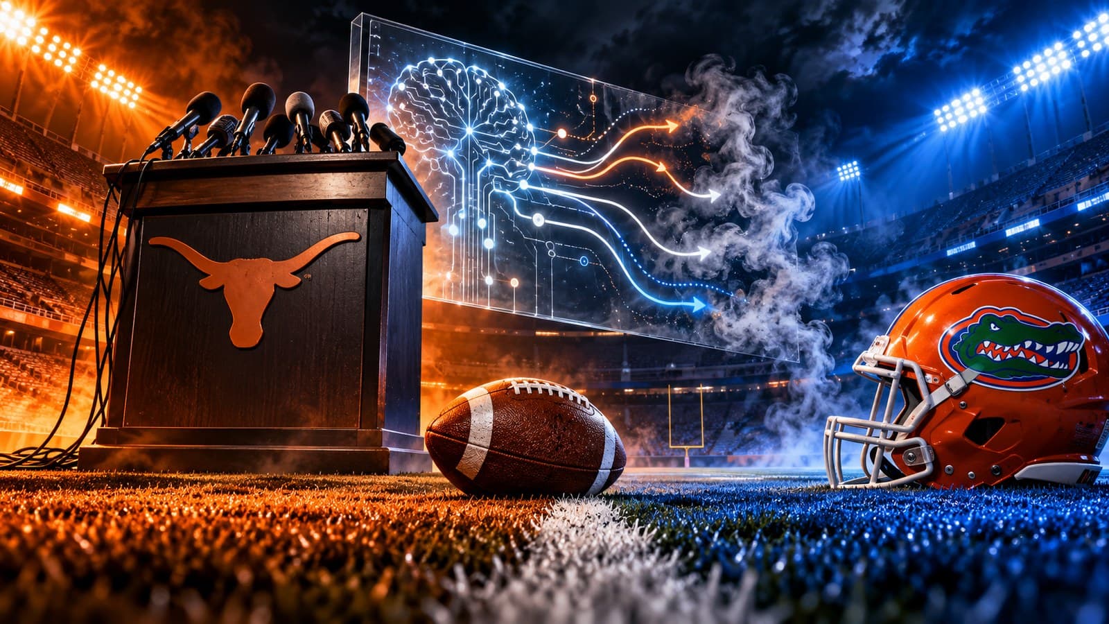 Texas AD Chris Del Conte says AI didn't make the failed fourth-down call against Florida cover