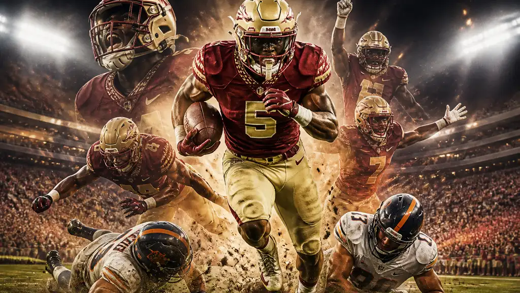 Daniels runs for five touchdowns as Florida State beats Virginia 38–7 cover