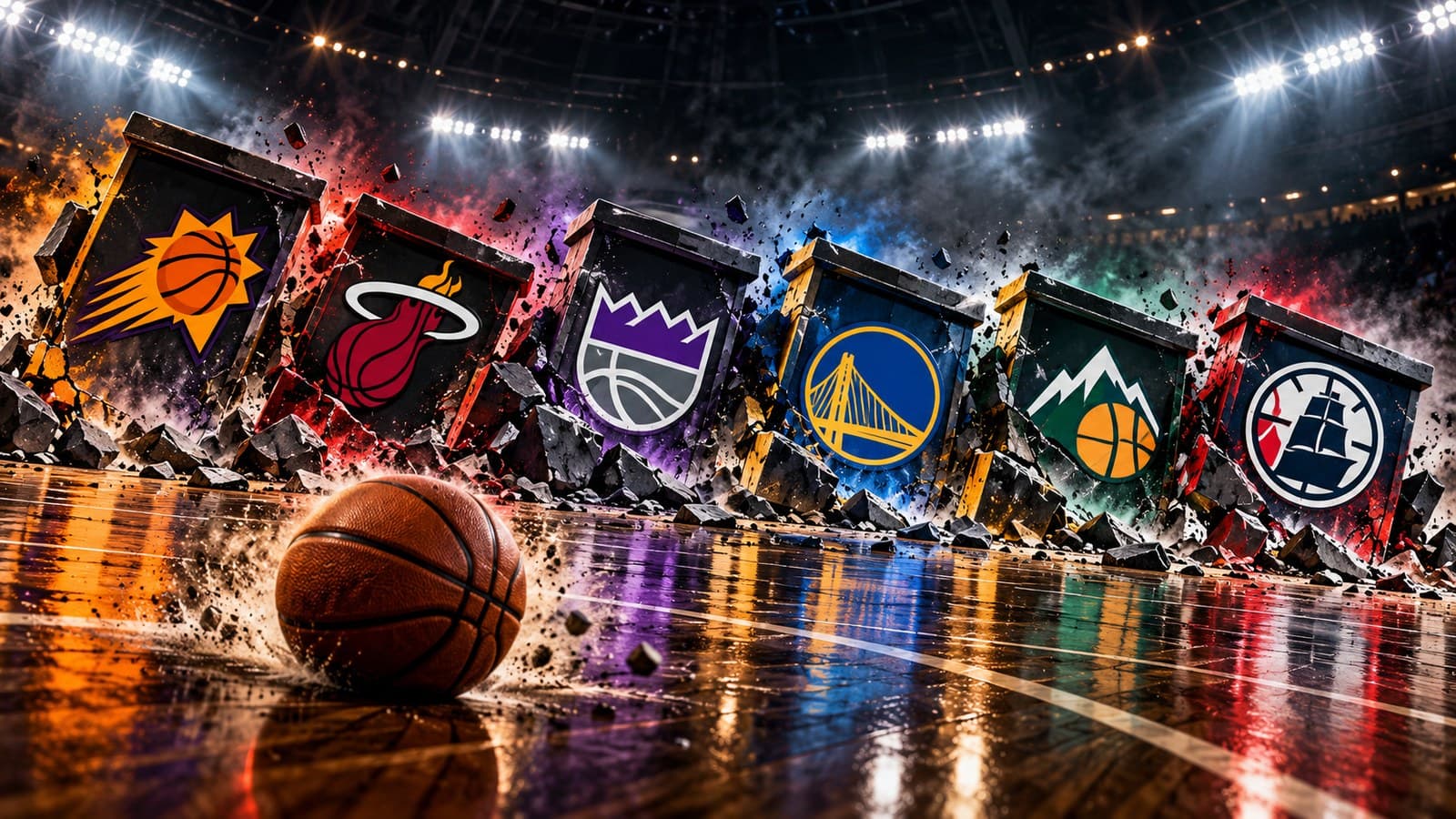 Six NBA teams lose their openers by 20 or more points on the same night, a league first cover