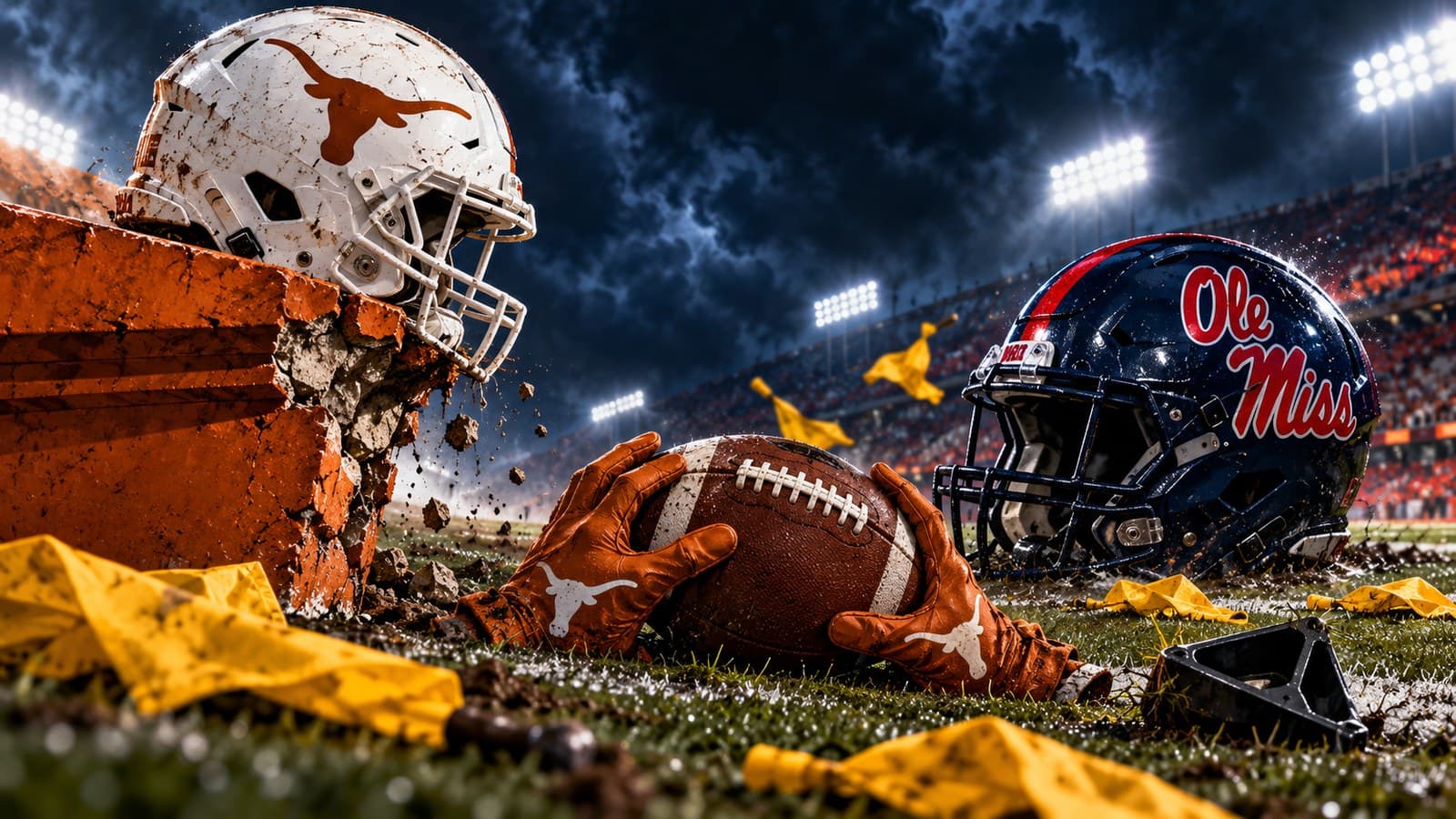 Texas blows a 24-3 halftime lead and needs a last-play pick to survive Ole Miss cover