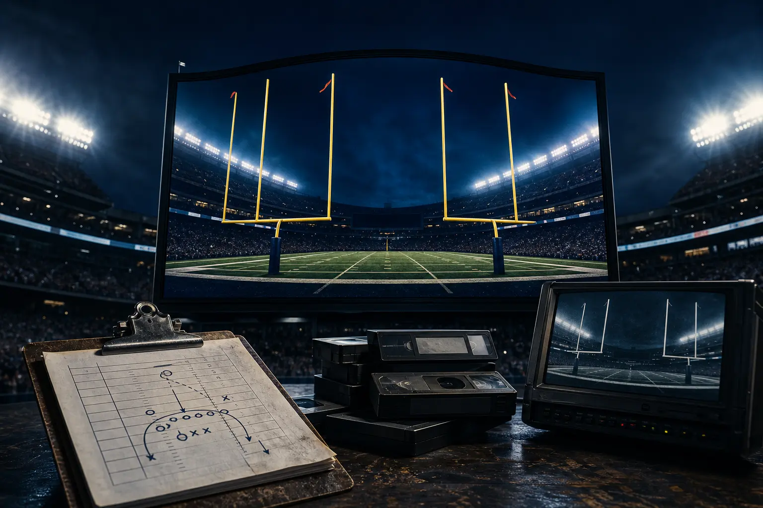 Patriots video boards showed opposing kickers a reverse set of uprights cover