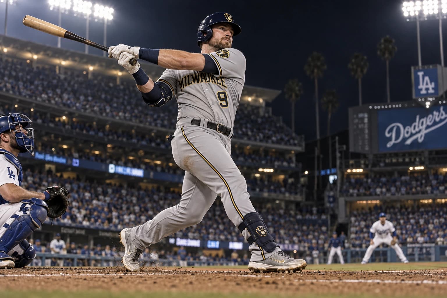 Brewers put Dodgers on elimination brink with 6-2 Game 3 win cover