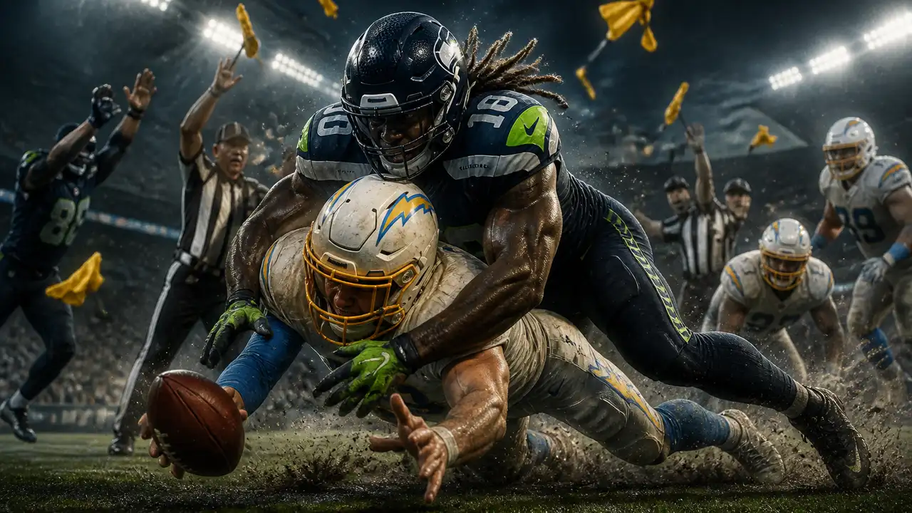 Seahawks survive 30-penalty game as Nwosu ends Chargers rally cover