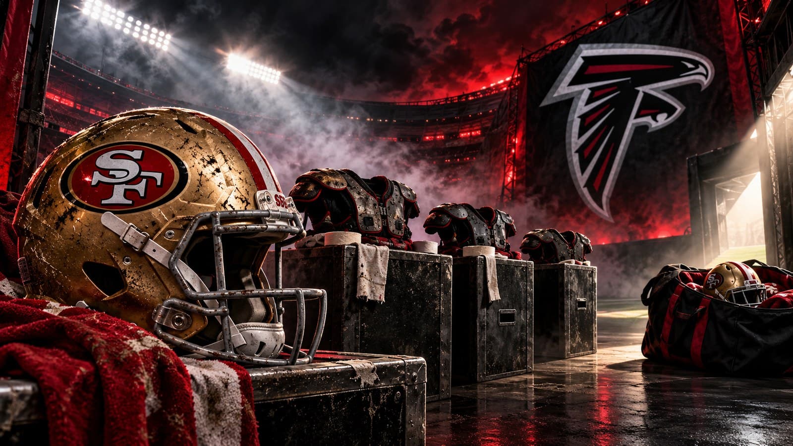 The unbeaten 49ers go to Atlanta without Mike Evans, Nick Bosa or Deebo Samuel cover